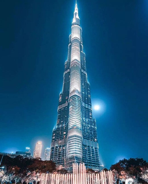 The world's tallest building, the Burj Khalifa